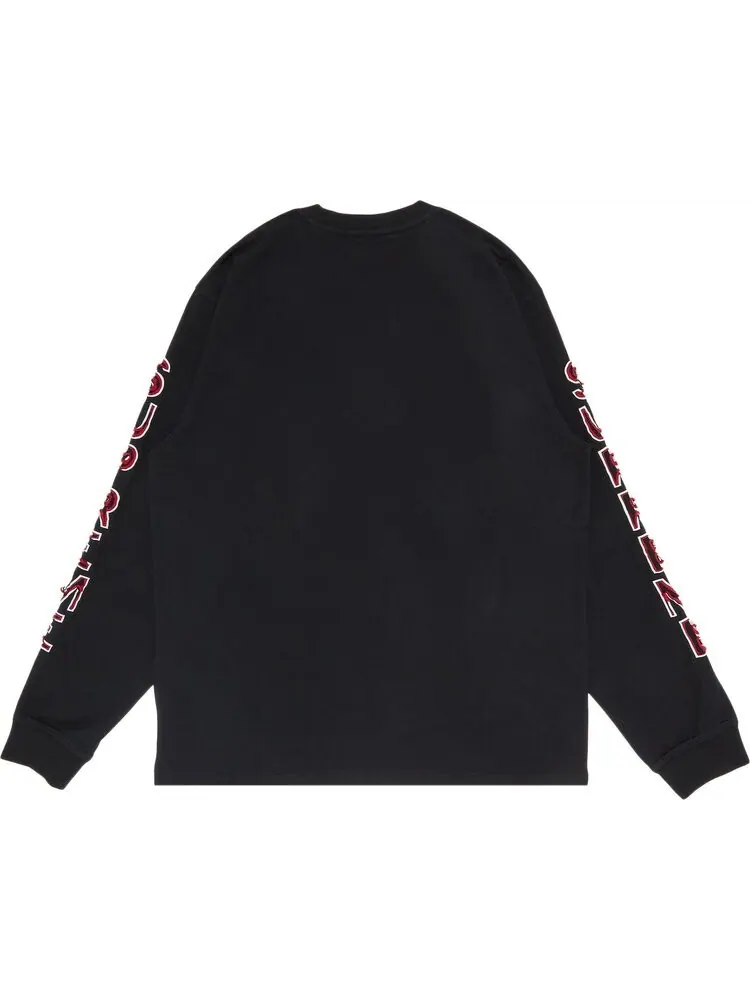Лонгслив Supreme Cut Out Long-Sleeve Top 'Black' — изображение 2 из 3, черный