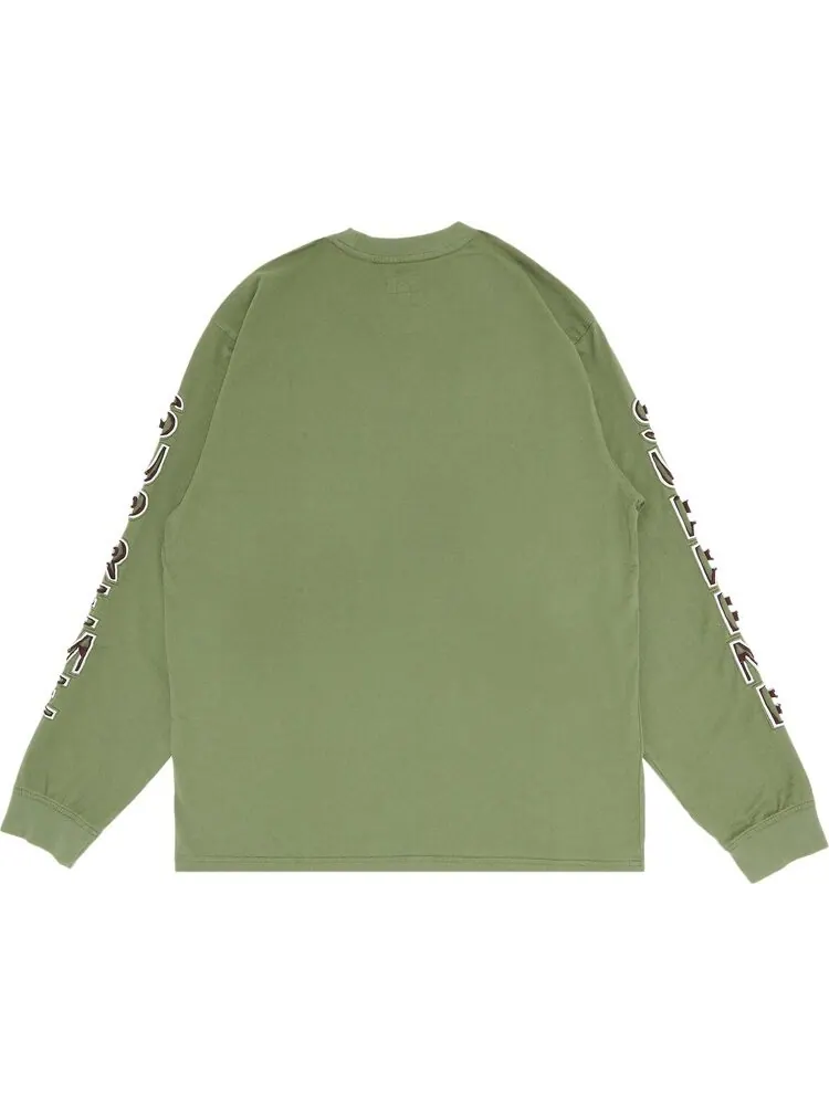 Лонгслив Supreme Cut Out Long-Sleeve Top 'Olive' — изображение 2 из 3, зеленый