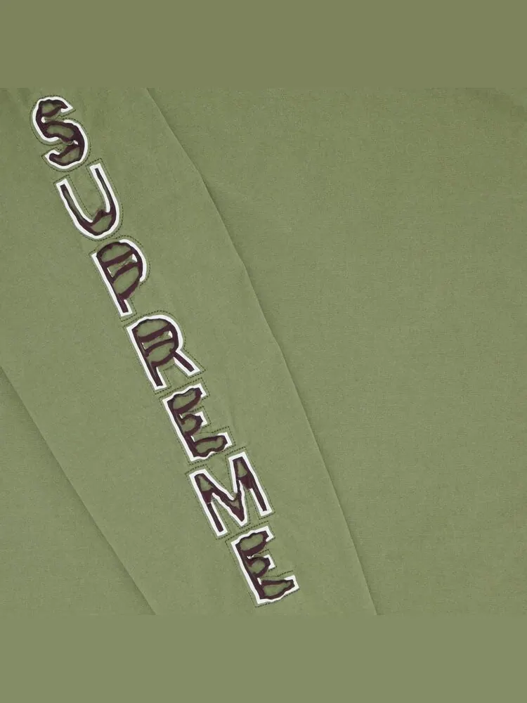 Лонгслив Supreme Cut Out Long-Sleeve Top 'Olive' — изображение 3 из 3, зеленый