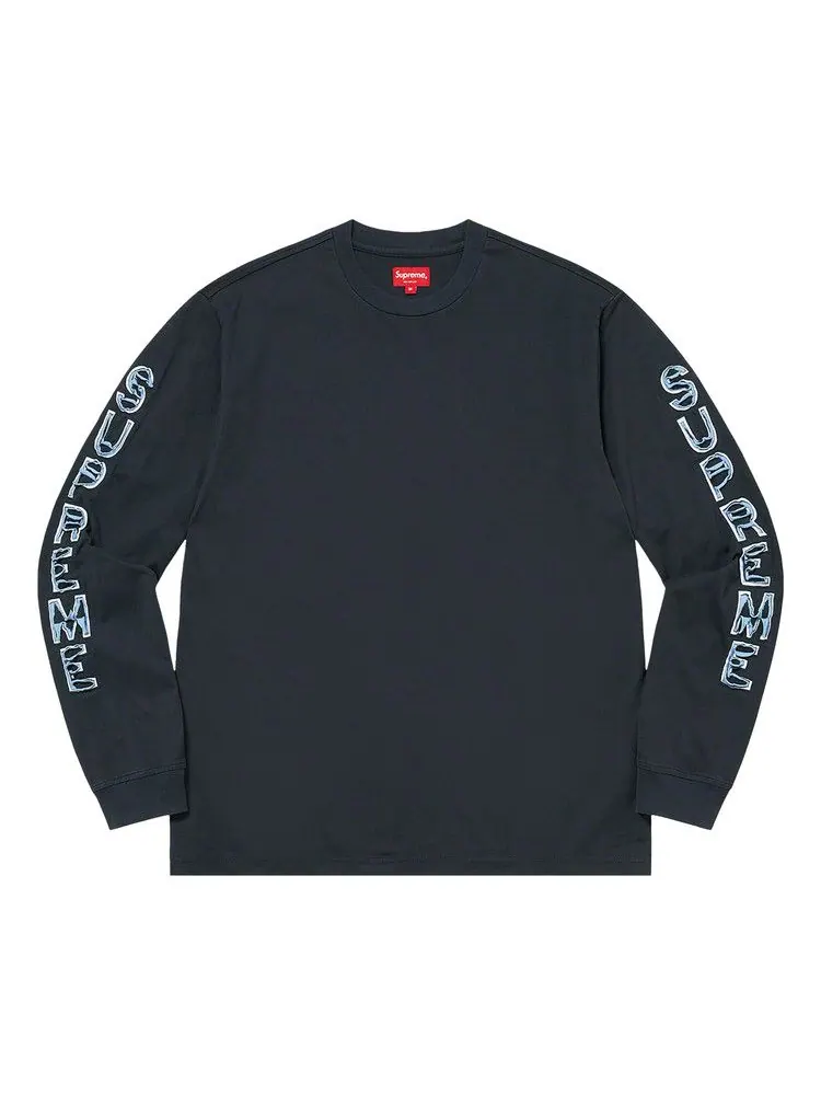Топ Supreme Cut Out Long-Sleeve Top — изображение 1 из 1, темно-синий