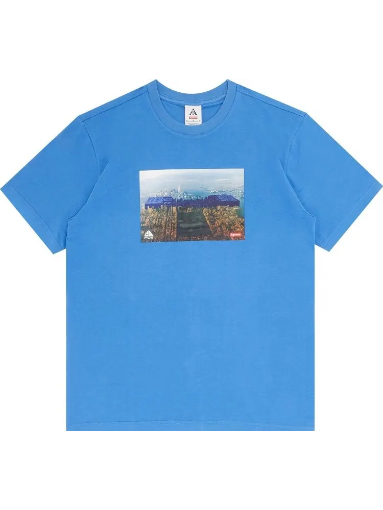Футболка Supreme x Nike ACG Grid Tee 'Blue' — изображение 1 из 3, синий
