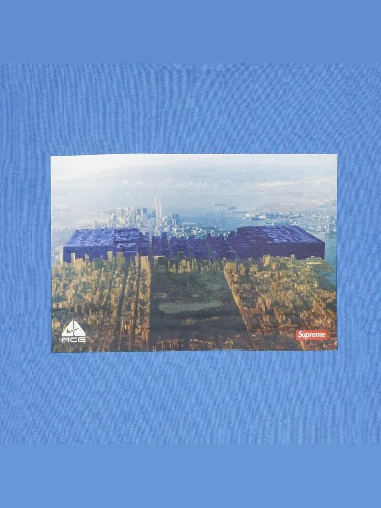 Футболка Supreme x Nike ACG Grid Tee 'Blue' — изображение 3 из 3, синий