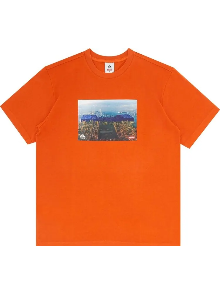 Футболка Supreme x Nike ACG Grid Tee 'Orange' — изображение 1 из 3, оранжевый