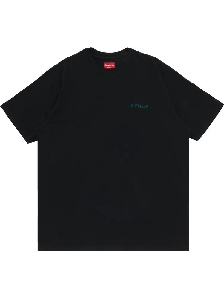 Футболка Supreme Washed Capital Short-Sleeve Top 'Black' — изображение 1 из 3, черный