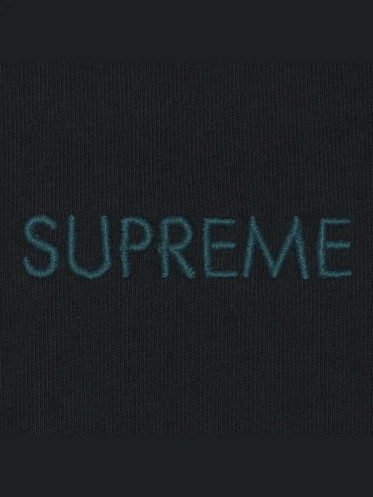 Футболка Supreme Washed Capital Short-Sleeve Top 'Black' — изображение 3 из 3, черный