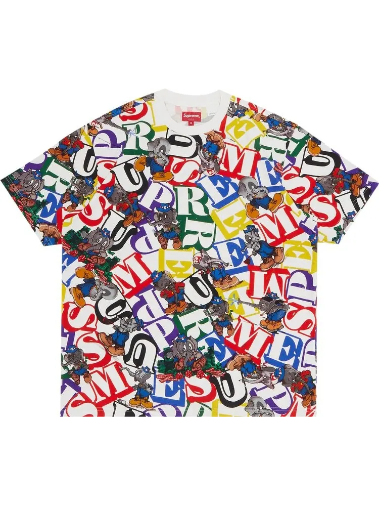 Футболка Supreme Elephant Short-Sleeve Top 'Multicolor' — изображение 1 из 3, мульти