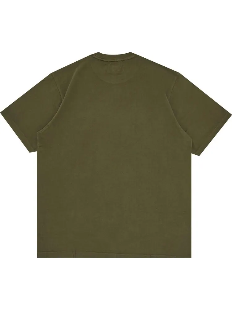 Футболка Supreme Shadow Script Short-Sleeve Top 'Dark Olive' — изображение 2 из 3, зеленый