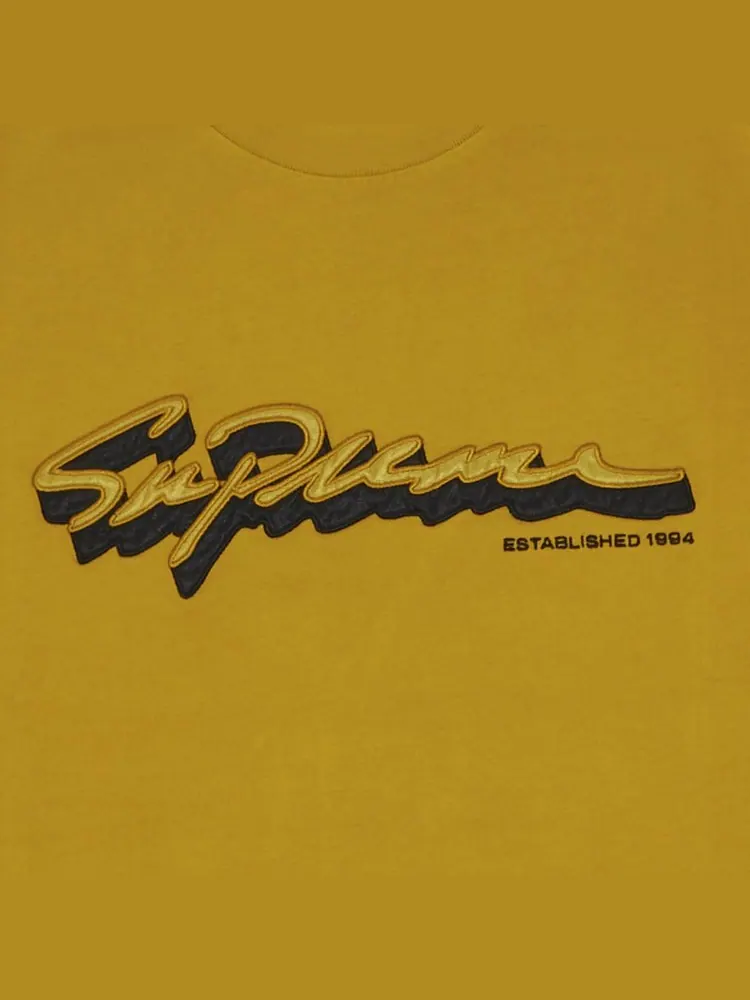 Футболка Supreme Shadow Script Short-Sleeve Top 'Dusty Yellow' — изображение 3 из 3, желтый