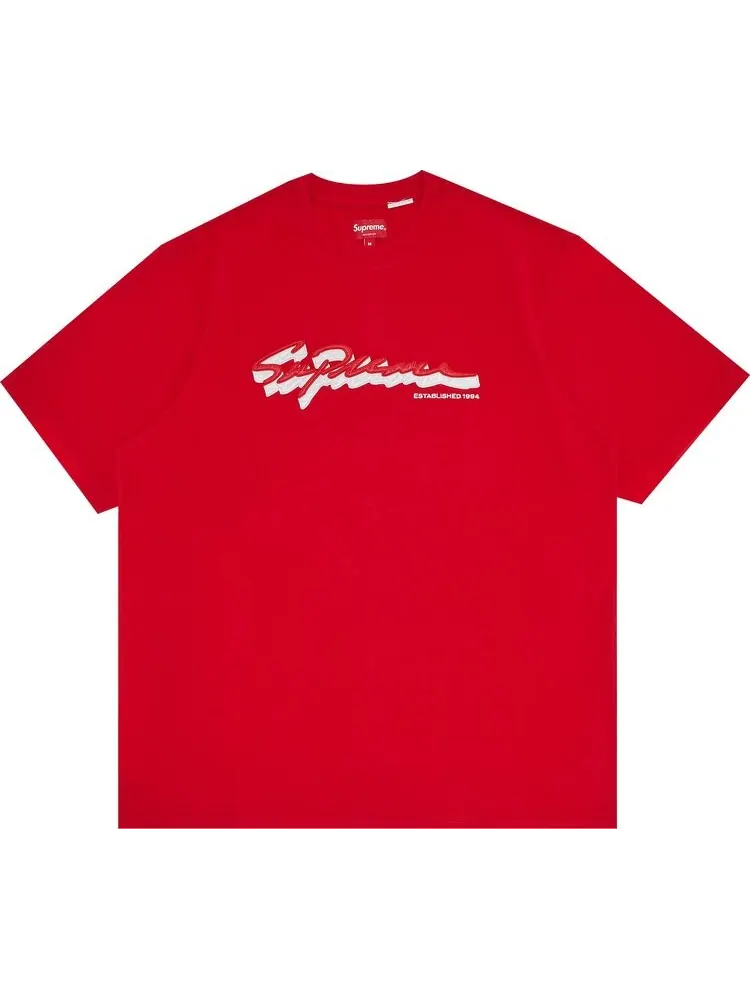 Футболка Supreme Shadow Script Short-Sleeve Top 'Red' — изображение 1 из 3, красный