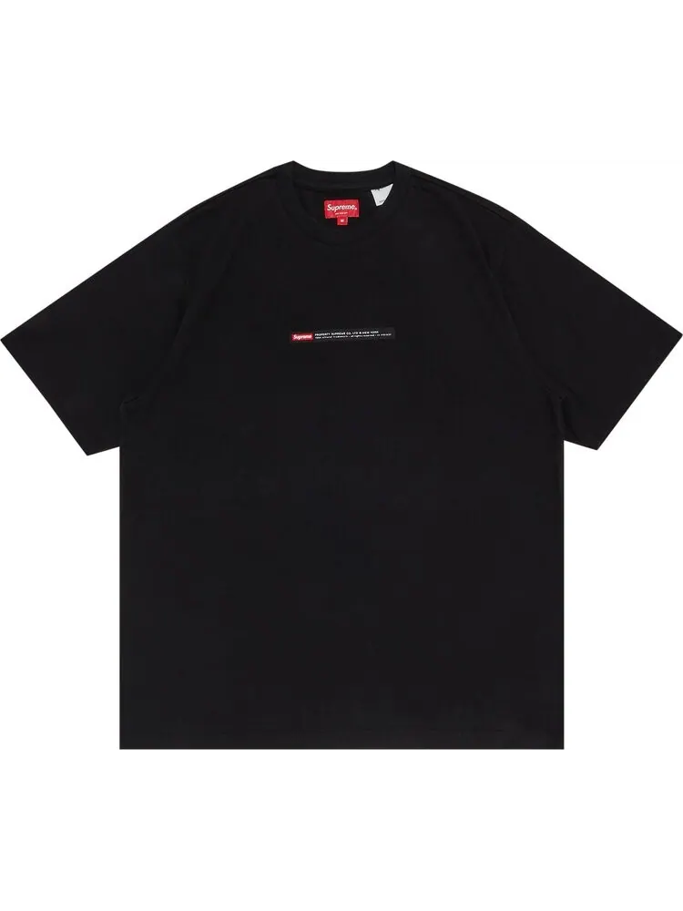 Футболка Supreme Property Label Short-Sleeve Top 'Black' — изображение 1 из 3, черный