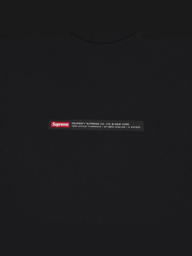 Футболка Supreme Property Label Short-Sleeve Top 'Black' — изображение 3 из 3, черный