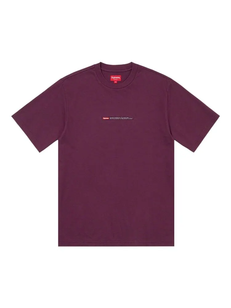 Топ Supreme Property Label Short-Sleeve Top Eggplant — изображение 1 из 1, фиолетовый