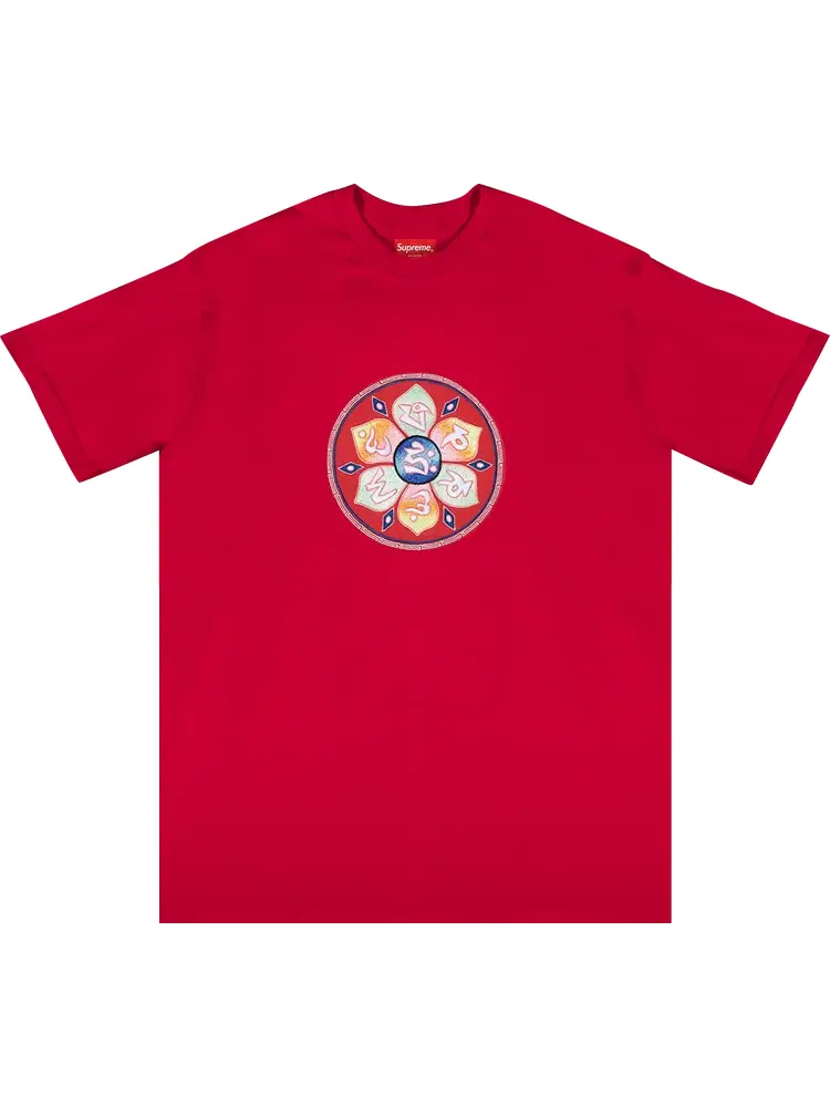 Футболка Supreme Lotus Short-Sleeve Top 'Red' — изображение 1 из 1, красный