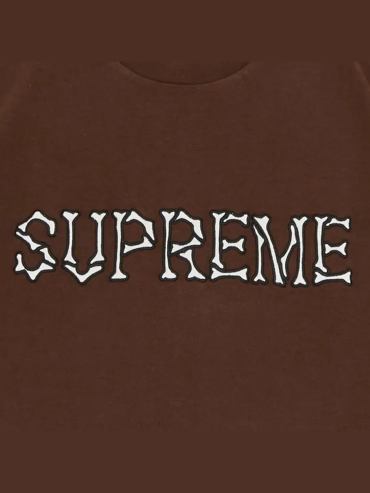 Футболка Supreme Bones Short-Sleeve Top 'Brown' — изображение 3 из 3, коричневый
