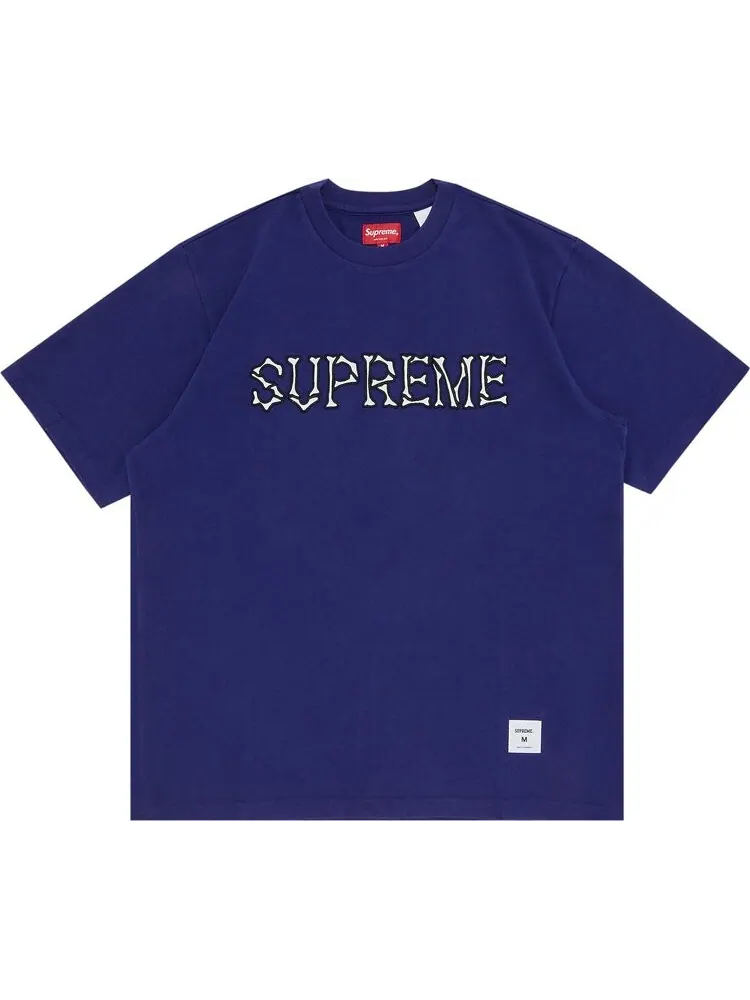 Футболка Supreme Bones Short-Sleeve Top 'Dark Royal' — изображение 1 из 3, синий