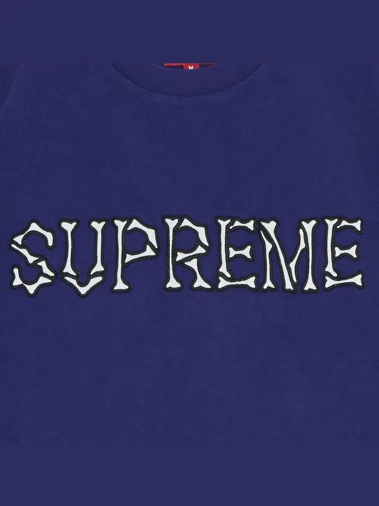 Футболка Supreme Bones Short-Sleeve Top 'Dark Royal' — изображение 3 из 3, синий