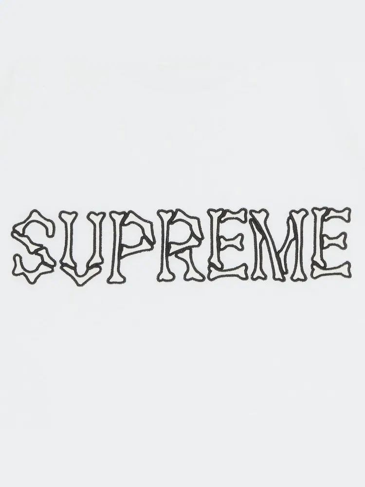 Футболка Supreme Bones Short-Sleeve Top 'White' — изображение 3 из 3, белый