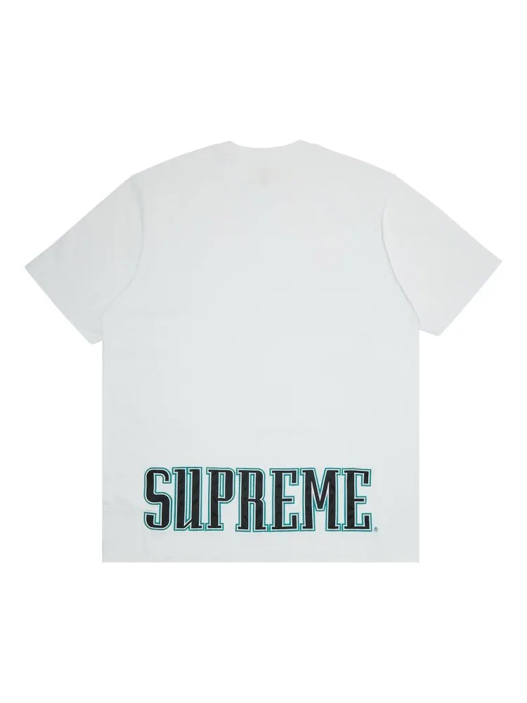 Футболка Supreme Contrast Appliqué Short-Sleeve Top 'White' — изображение 2 из 3, белый