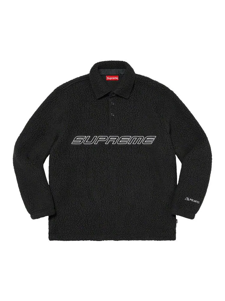 Поло Supreme x Polartec Long-Sleeve Polo — изображение 1 из 1, черный