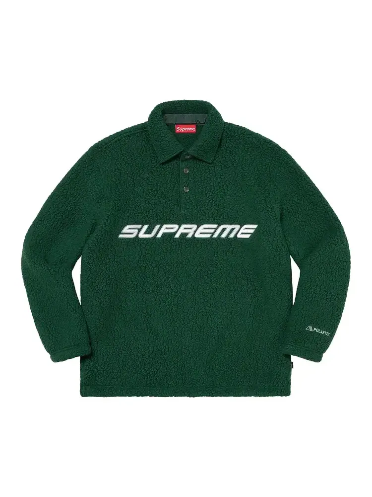 Поло с длинными рукавами Supreme x Polartec — изображение 1 из 1, зеленый