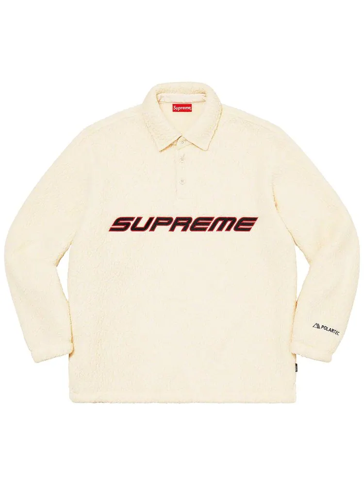 Поло Supreme x Polartec Long-Sleeve Polo 'Natural' — изображение 1 из 1, прозрачный