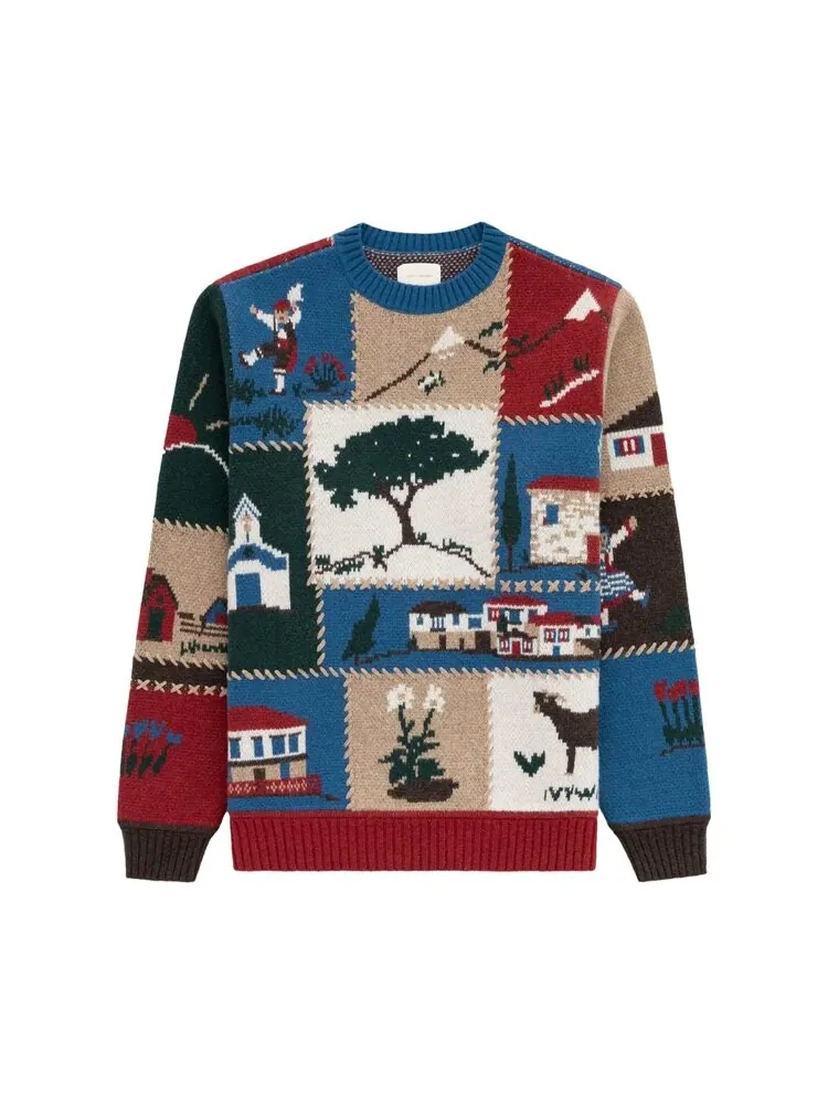 Толстовка Aimé Leon Dore Patchwork Crewneck — изображение 1 из 1, мульти
