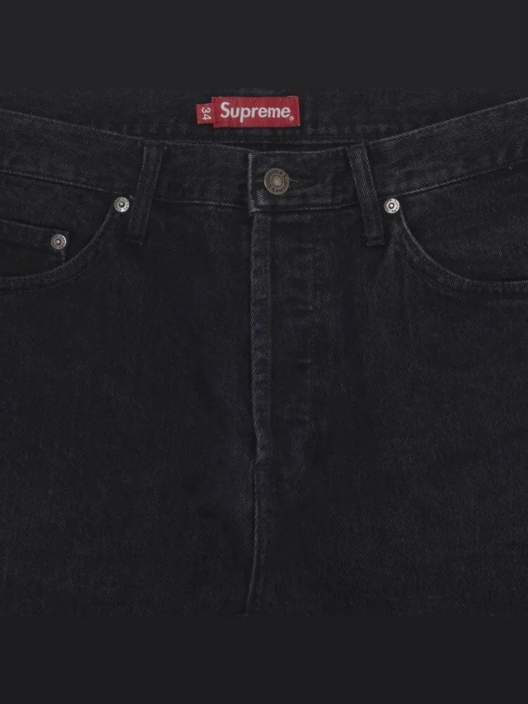 Джинсы Supreme Stone Washed Slim Jean 'Washed Black' — изображение 3 из 3, черный