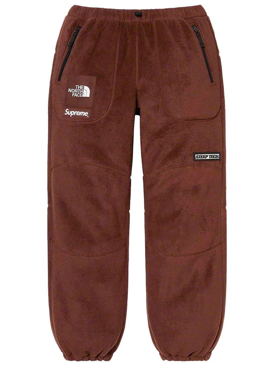 Брюки Supreme x The North Face Steep Tech Fleece Pant, цвет — изображение 1 из 2, коричневый