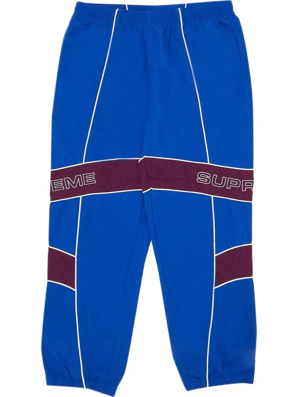 Брюки Supreme Jacquard Panel Track Pant 'Royal' — изображение 1 из 3, синий