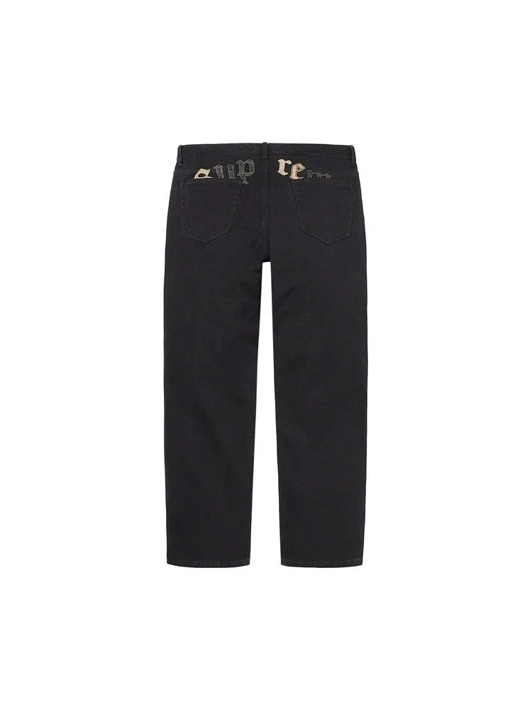 Джинсы Supreme x The Great China Wall Canvas 5-Pocket Jean — изображение 2 из 2, черный