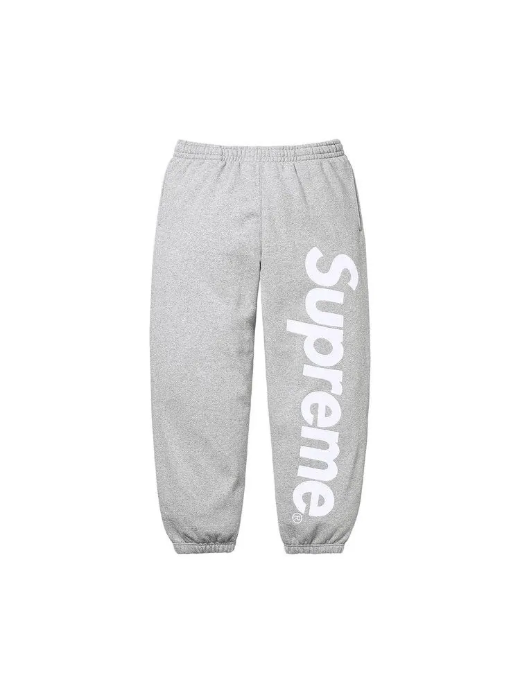 Спортивные брюки Supreme Satin Appliqué Sweatpant — изображение 1 из 2, серый