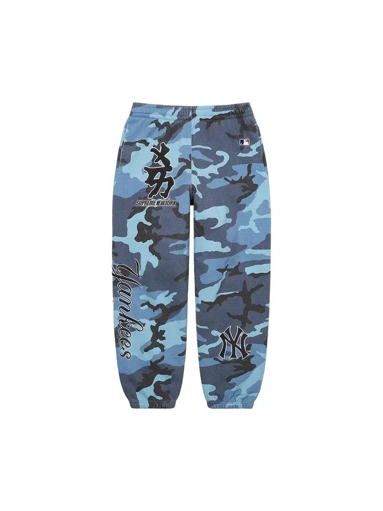 Спортивные брюки Supreme x New York Yankees Kanji Sweatpant — изображение 1 из 2, синий