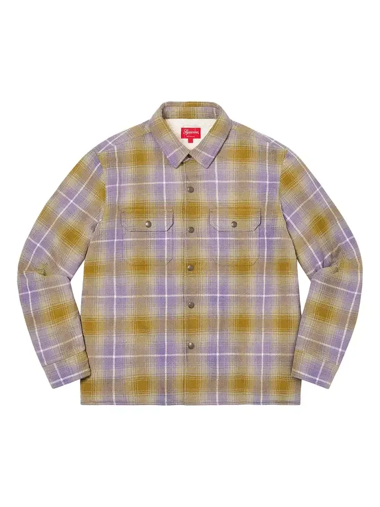 Фланелевая рубашка Supreme с подкладкой из овчины