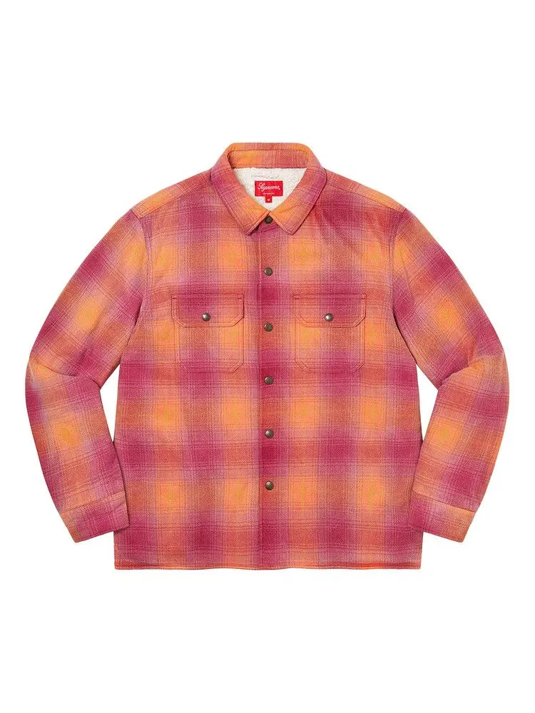 Рубашка Supreme Shearling Lined Flannel Shirt