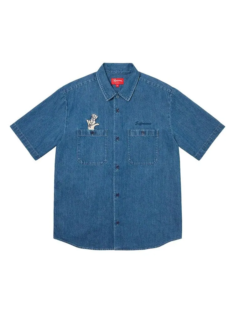 Рубашка Supreme Doughboy Short-Sleeve Work Shirt 'Denim'