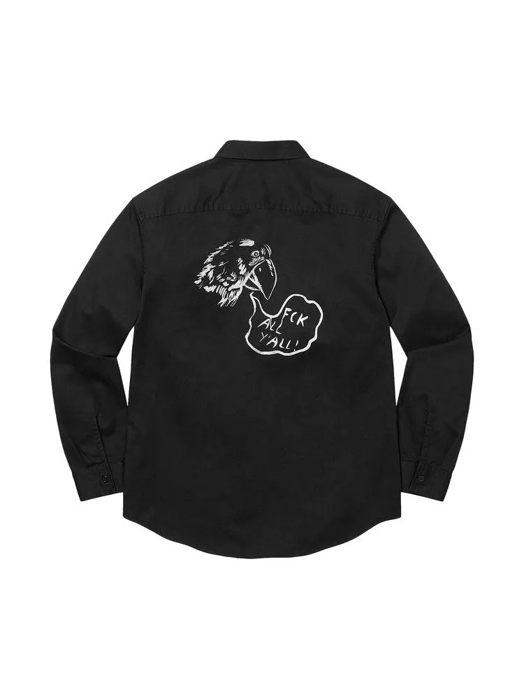 Рубашка Supreme x Raymond Pettibon Work Shirt — изображение 2 из 2, черный