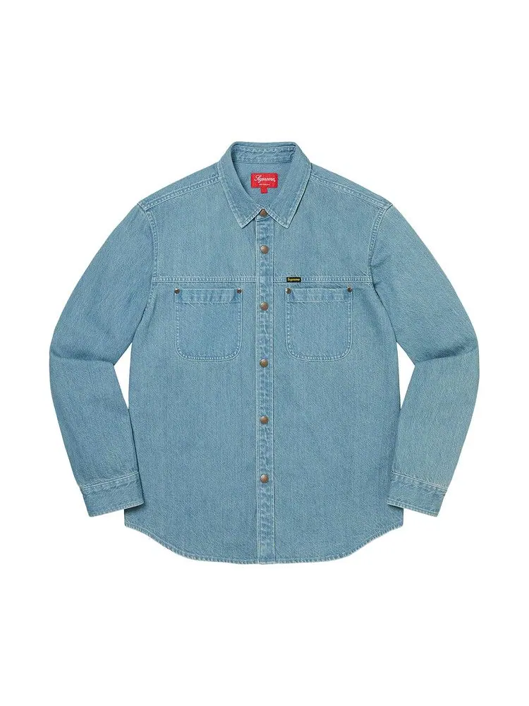 Рубашка Supreme Snap Work Shirt 'Denim'