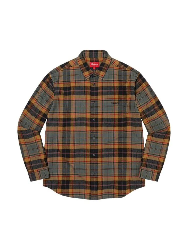 Рубашка Supreme Plaid Flannel Shirt Rust
