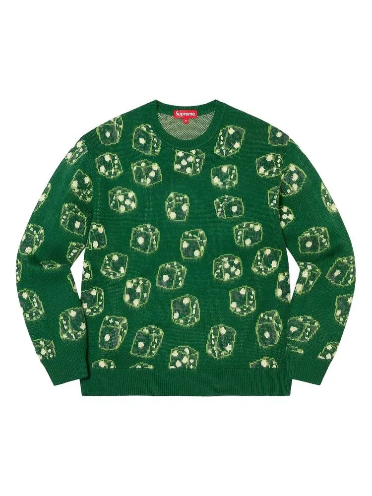 Свитер Supreme Dice Sweater Green — изображение 1 из 1, зеленый