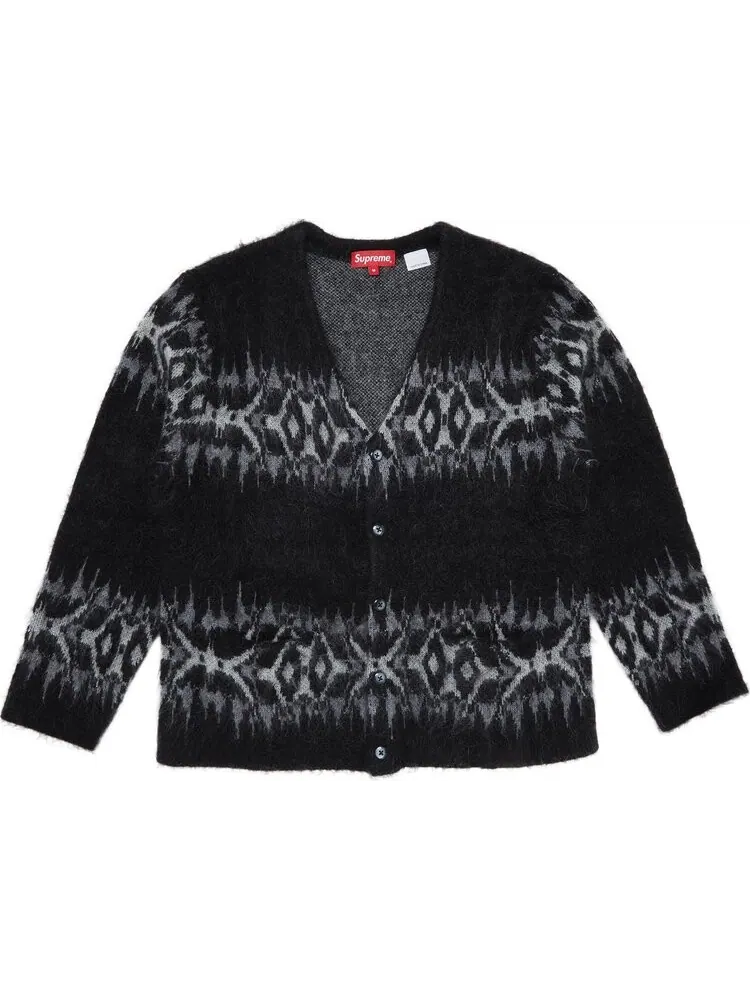 Кардиган Supreme Abstract Stripe Cardigan 'Black' — изображение 1 из 3, черный