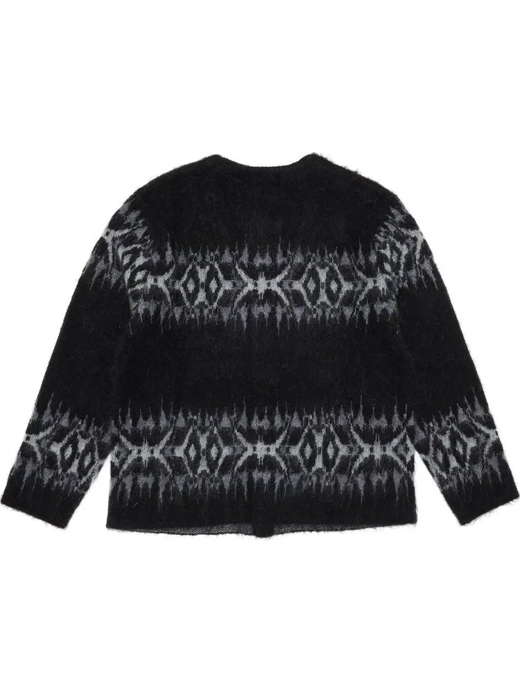 Кардиган Supreme Abstract Stripe Cardigan 'Black' — изображение 2 из 3, черный