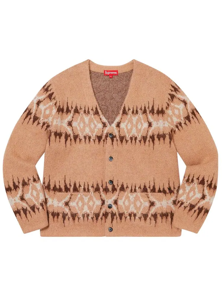 Кардиган Supreme Abstract Stripe Cardigan 'Light Brown' — изображение 1 из 1, коричневый