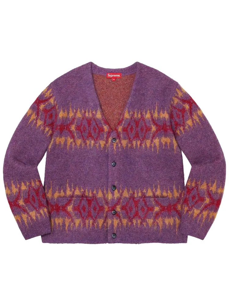 Кардиган Supreme Abstract Stripe Cardigan 'Plum' — изображение 1 из 1, сливавый