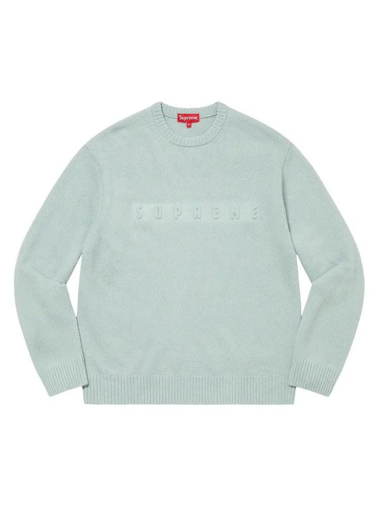 Свитер Supreme Embossed Sweater 'Light Blue' — изображение 1 из 1, синий
