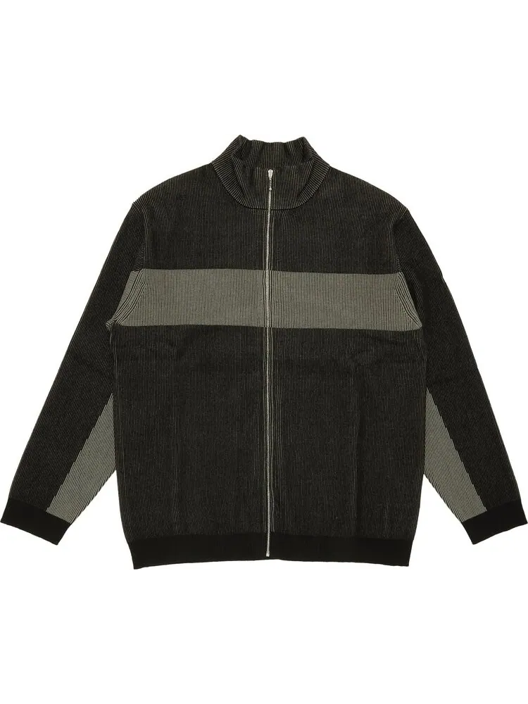 Свитер Supreme 2-Tone Ribbed Zip Up Sweater 'Black' — изображение 1 из 4, черный