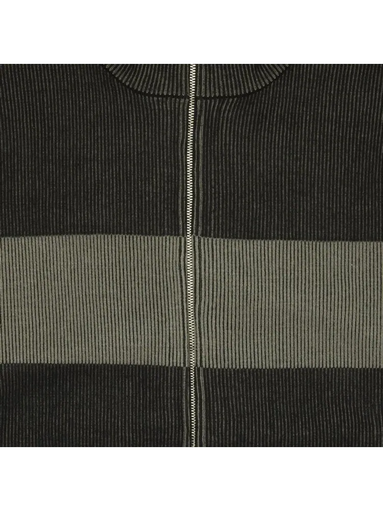 Свитер Supreme 2-Tone Ribbed Zip Up Sweater 'Black' — изображение 3 из 4, черный