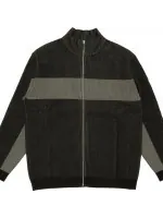 Свитер Supreme 2-Tone Ribbed Zip Up Sweater 'Black' — изображение 4 из 4, черный