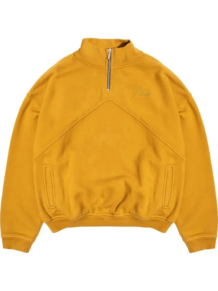 Толстовка Rhude Quarter Zip 'Mustard'