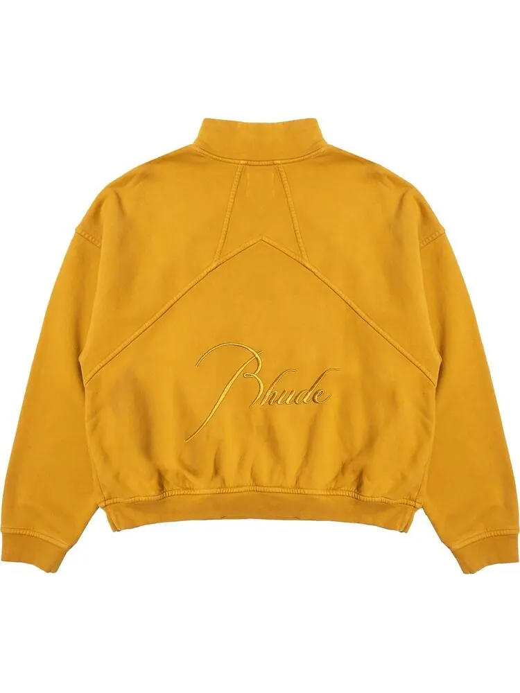 Толстовка Rhude Quarter Zip 'Mustard' — изображение 2 из 2, желтый