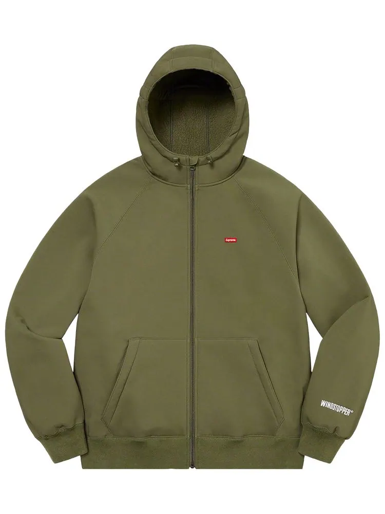 Толстовка Supreme x WINDSTOPPER Zip Up Hooded Sweatshirt 'Dark Olive' — изображение 1 из 1, темный оливковый